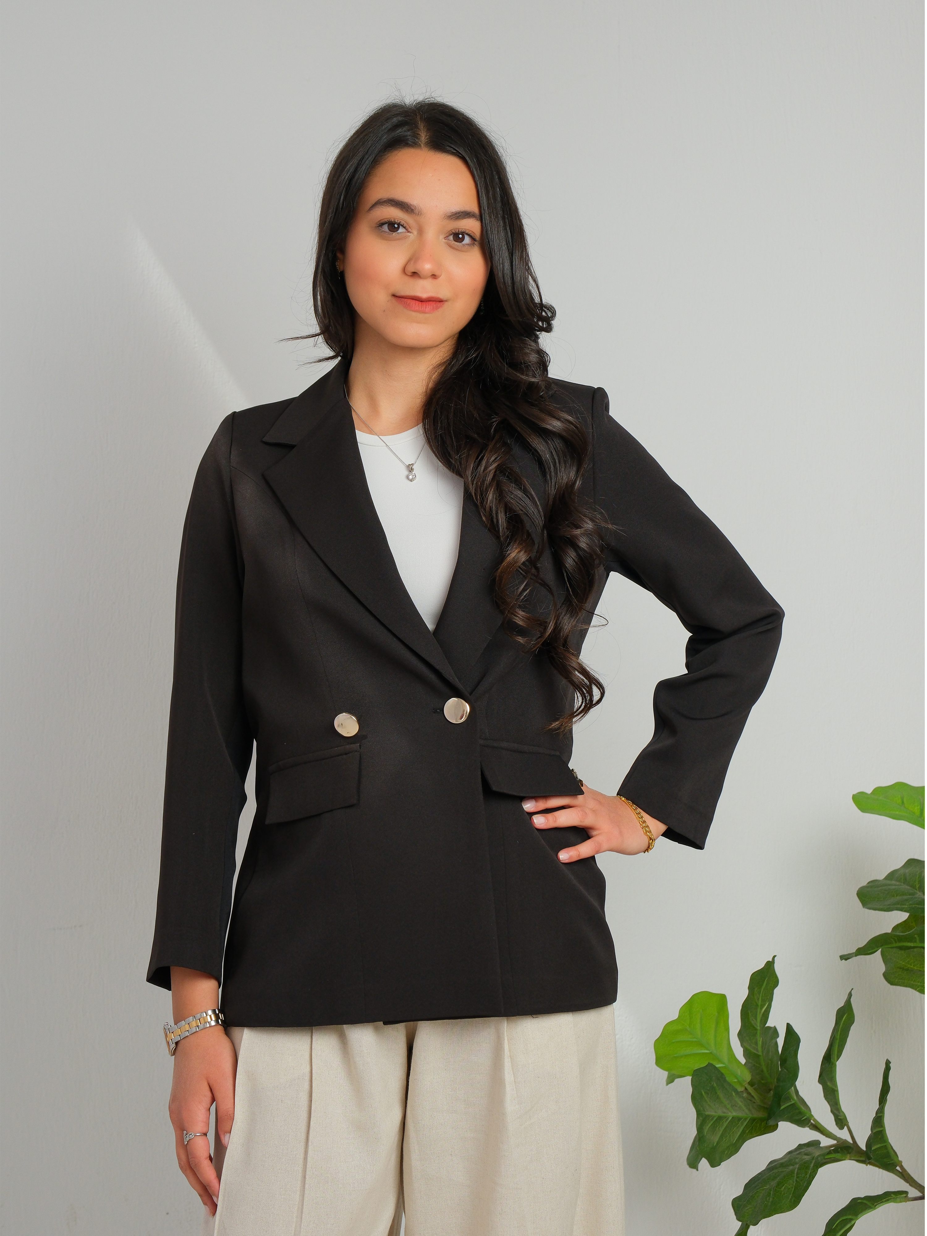 Classic Blazer Pastel Black