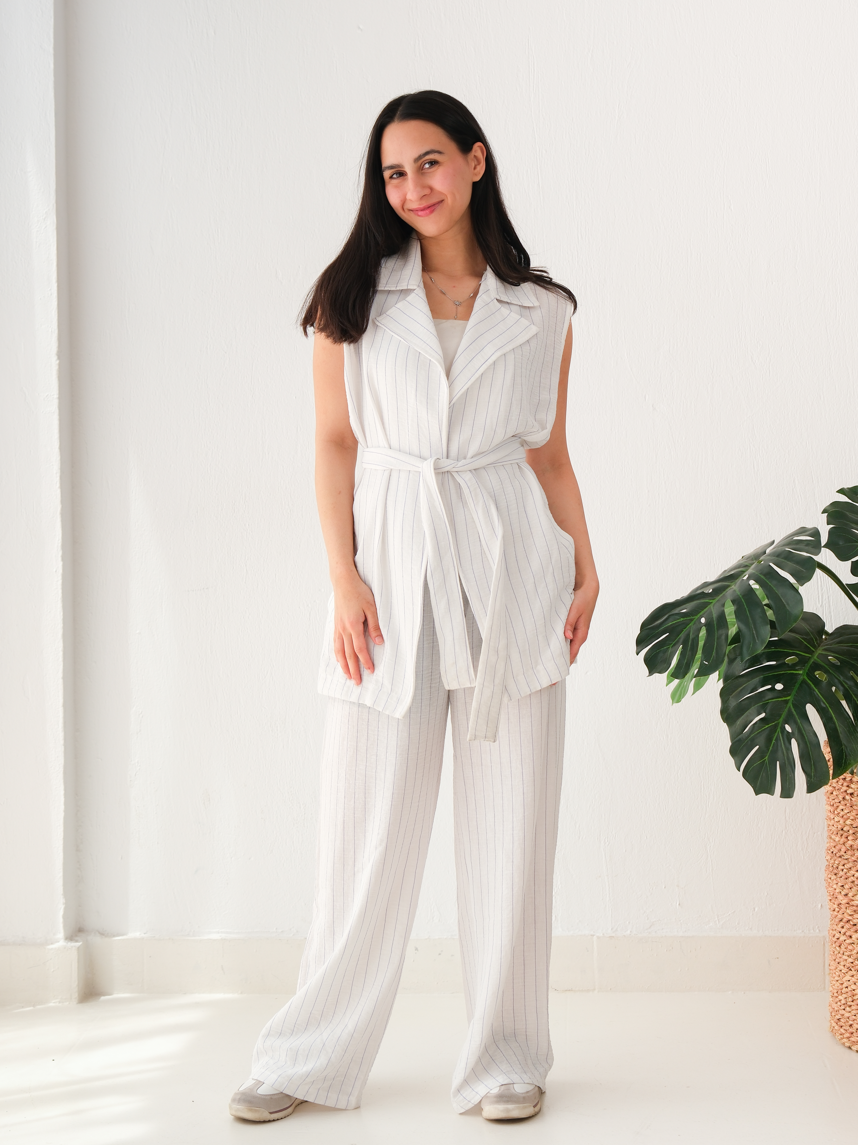 Aura Striped Linen Set