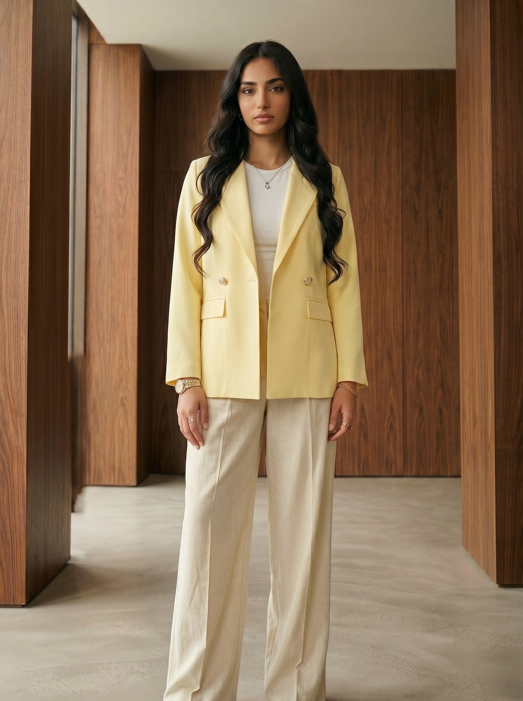 Classic Blazer Pastel Yellow