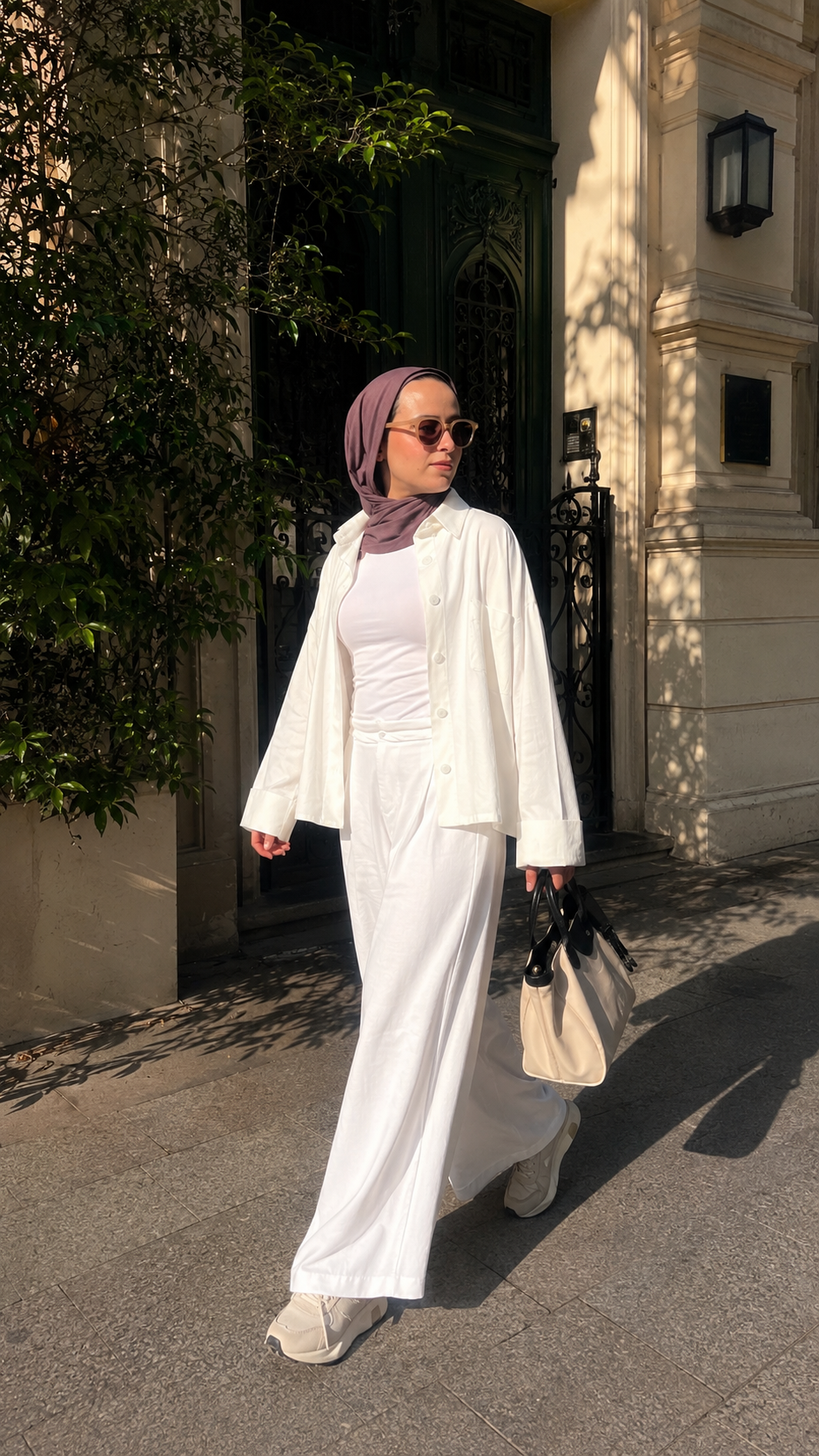 High Waisted Pleated Linen Trousers – White