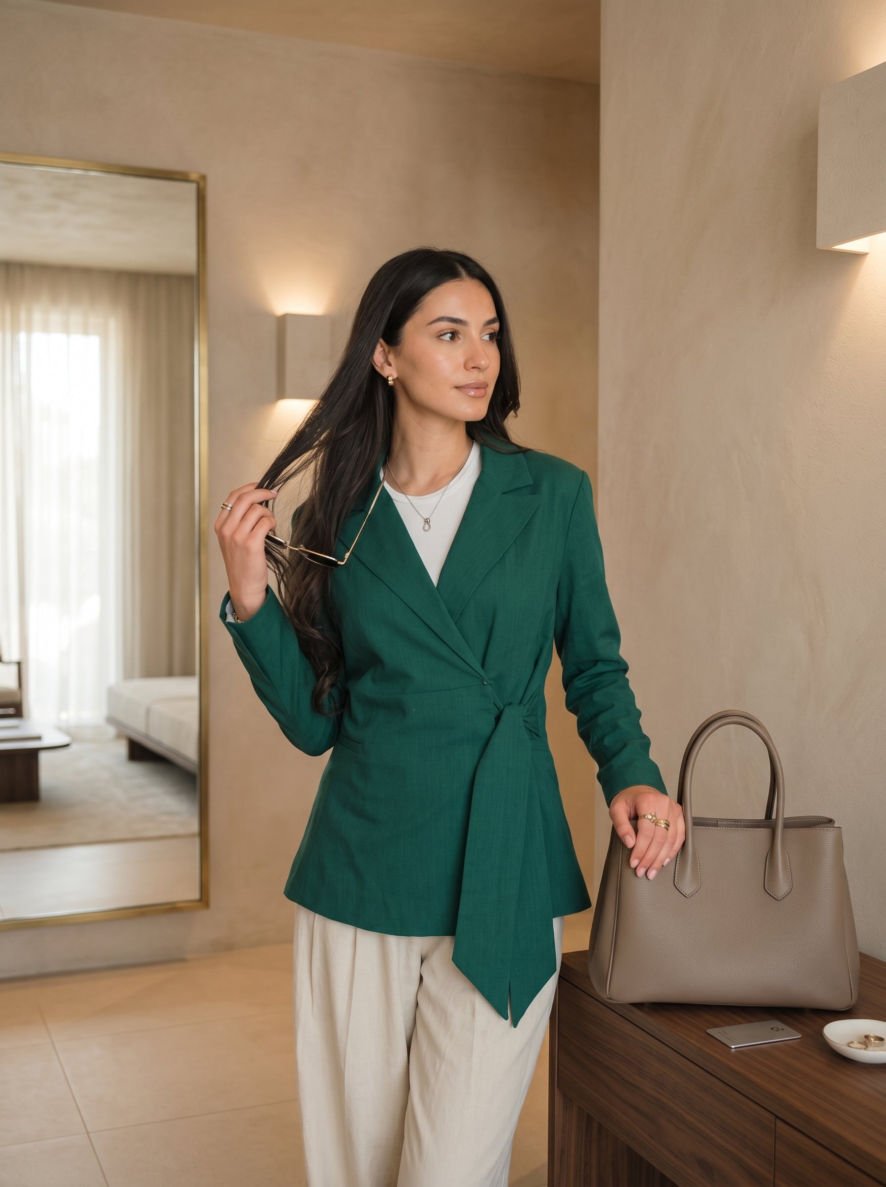 Linen Striped Blazer